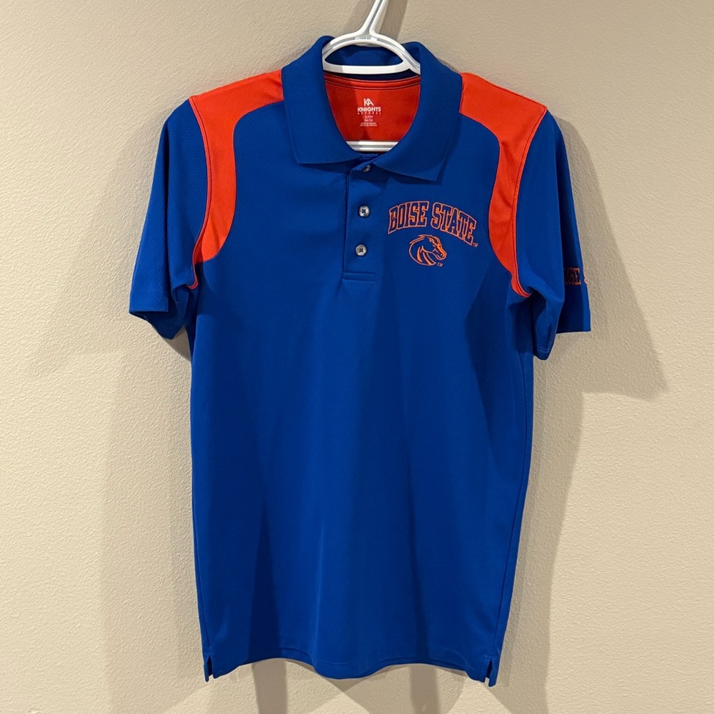 Boise State Men’s Blue/Orange Performance Polo - Knights Apparel - Small